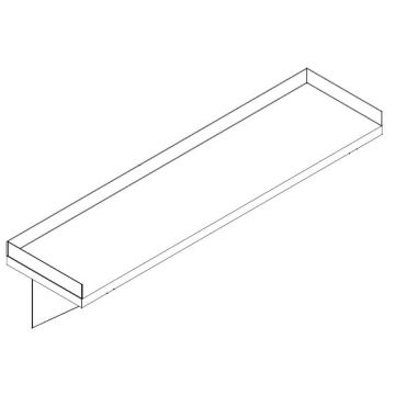 SS WALL MOUNTED SHELF C/W H/D BRACKET