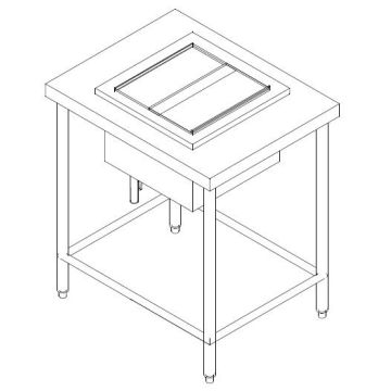 SS ICE BIN CW 2 DIVIDUAL COMPARTMENT