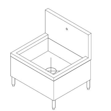 SS JANITOR STORAGE CABINET WITH MOP WASH SINK