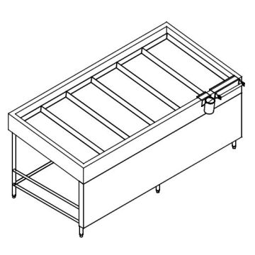 SS FRUIT DISPLAY INSULATED ICE BED COUNTER