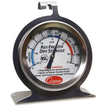 COOPER ATKINS Refrigerator/Freezer Thermometer 25HP