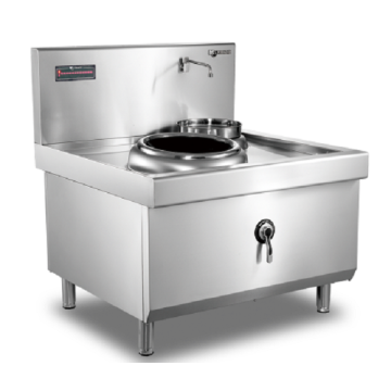MANTRU.E 400mm Induction Wok With Single Burner and Single Basin ZC-C4015A-W