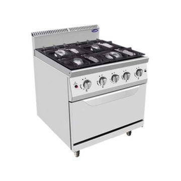 ATOSA 4 BURNERS GAS STOVE WITH OVEN - 900 SERIES FLOOR-STANDING TYPE (800 X 900 X 1140 MM) AT9G4BO-2