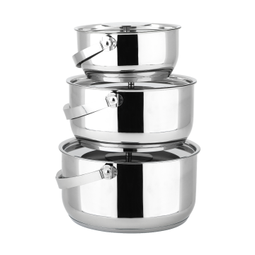 BUFFALO 3pcs Stainless Steel Pot Set BL11