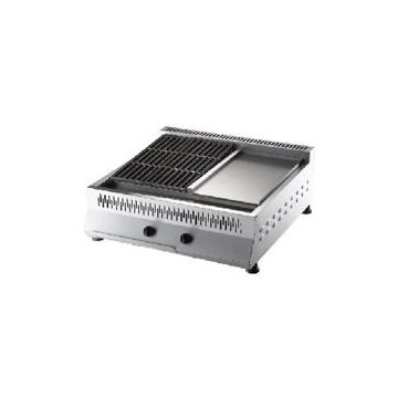 MSM Countertop Gas Charbroiler With Griddle/Hotplate BTU 60,000 CBHP-1000