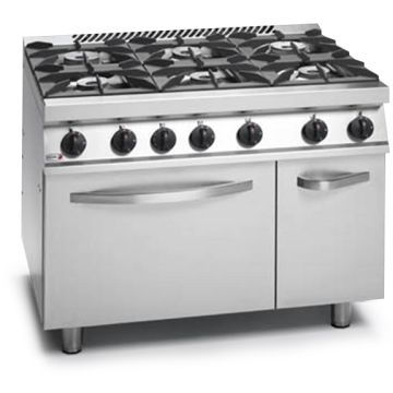 FAGOR Gas Range 6 Open Burner with Oven CG7-61 H