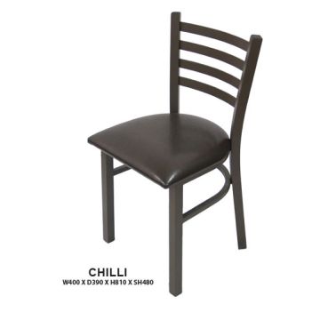 Chilli Dining Chair | Cushion Seat | Steel Frame in Epoxy 