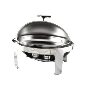 QWARE S/S OVAL ROLL TOP CHAFING DISH 121219 
