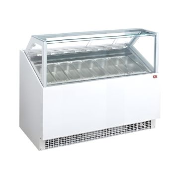 CN UNITED Ice Cream Showcase Straight Glass 1 Row - 8*1/3 PANS CN-ICS.15001R.8P