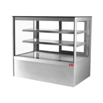 CN 3 Tier Floor Standing Cake Showcase - 6 FT (Stainless Steel Base) CN-RCS1800-3L-S.HO08-S