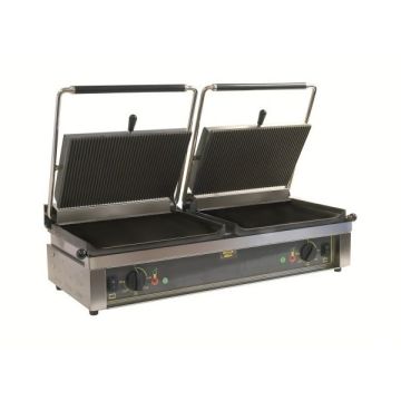 ROLLER GRILL Double Contact Grill with Timer DOUBLE PANINI LISSE