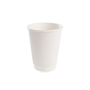 Hot Paper Cup - Plain White 12oz Double Wall (500 pieces per ctn)