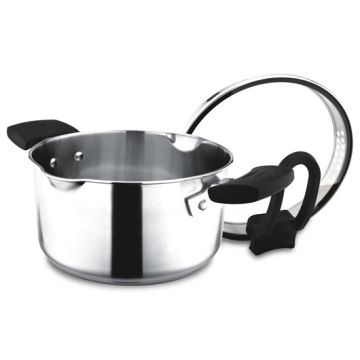 ENDO 20cm Stainless Steel Stock Pot with Pouring Spouts + Colander Cover E-SP20(P)