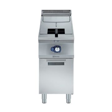 ELECTROLUX 15-LT GAS FRYER WITH 1 "V" SHAPED WELL (EXTERNAL BURNERS), 1 BASKET AND LID INCLUDED ELE-391077