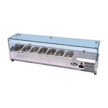 ATOSA TOPPING FRIDGE WITH GN PAN, DEPTH 150MM, 44L (1505 X 335 X 255 MM) ESL3883