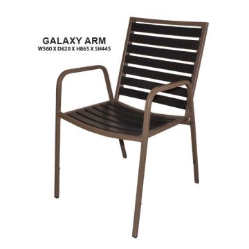 Galaxy Arm Outdoor Chair | Steel Frame in Epoxy