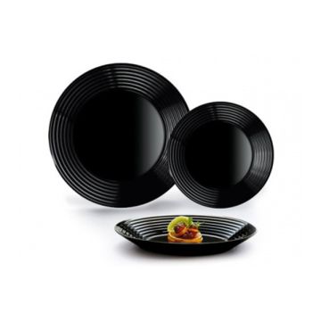 LUMINARC HARENA BLACK 18PC DINNER SET N5162