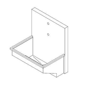 Stainless Steel Wall Mounted Scrub Sink (High Backsplash)