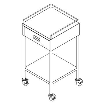 Stainless Steel Dressing Trolley with Drawer