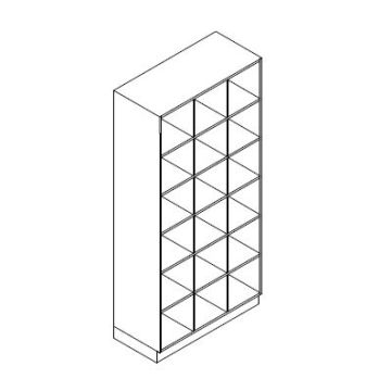 Stainless Steel Open Shelf Linen Cabinet