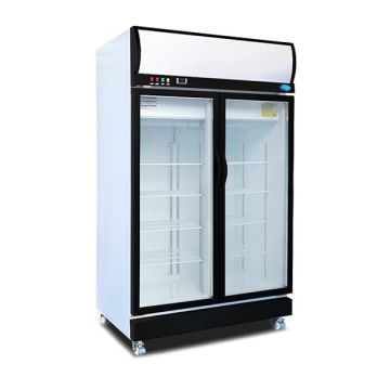 [PRE-ORDER] SNOW 2 Door Display Upright Chiller | 1240 x 735 x 2075 (BLACK FRAME) LY1001BBC-HP