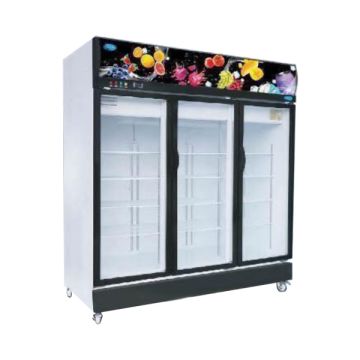 SNOW 3 Door Display Upright Chiller (BLACK FRAME) 1846 x 735 x 2075  (Inverter Compressor) LY1500BBC-HB (I)