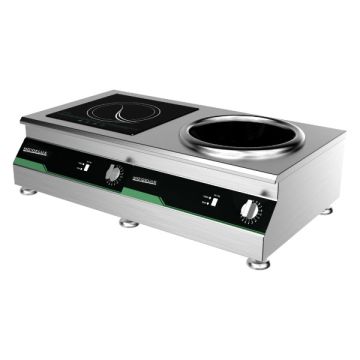 MODELUX DOUBLE TABLETOP INDUCTION FLAT & WOK COOKER MDX-TPA-B135