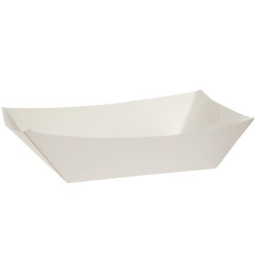 Plain White Paper Boat Tray (800 pieces per ctn)