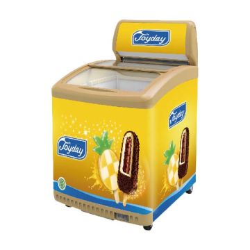 HIRON SHOWCASE CHEST FREEZER 163L (624 X 705 X 850 MM) 2 BASKET SD163