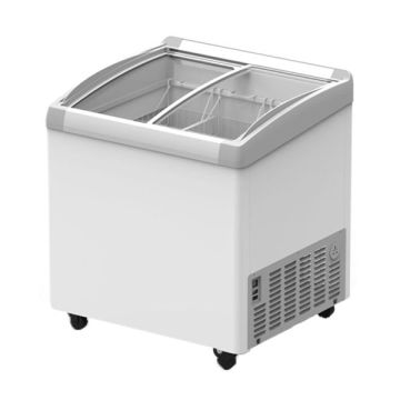 HIRON SHOWCASE CHEST FREEZER (W800x D694 x H850) (203L) 3 BASKET SD200A
