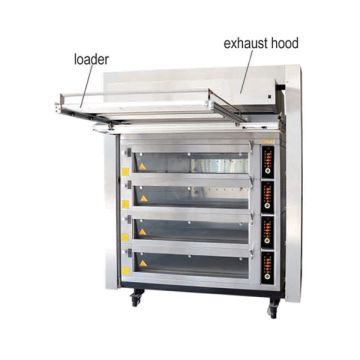 SINMAG Electric Deck Oven- SE Series (4 decks 4 trays) with steam device and stone base (include delivery & installation) SE-944FK