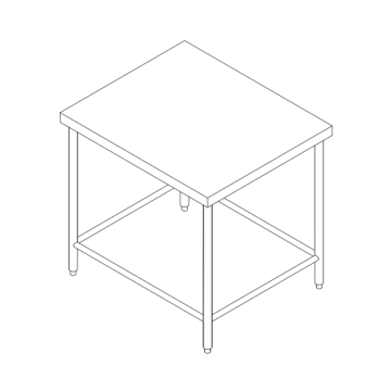 Custom Stainless Steel Single Tier Table