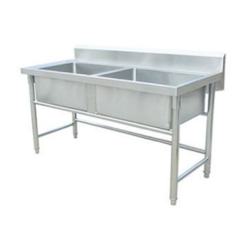 REDOR SS DOUBLE BOWL SINK TABLE (1200 X 700 X 850/100 MM) RS-2BS-1200