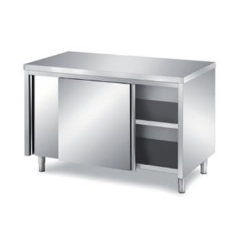STRONG TRADING SS SLIDING DOOR TABLE (1500 X 600 X 850) ST-CAB-5-6D