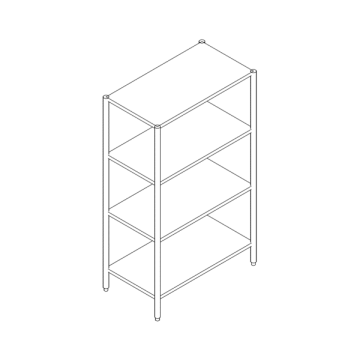 Custom Stainless Steel 4 Tier Solid Rack
