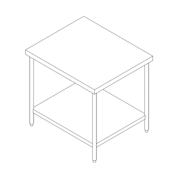 Custom Stainless Steel Table With Undershelf