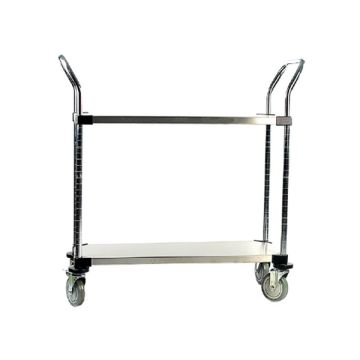 MAXEL SS Solid shelf with 2 U handle (5" dia casters) | Dim 610x908x860+150mm(H) UC109