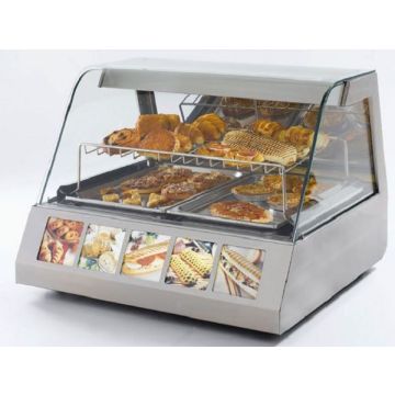 ROLLER GRILL Two Levels Merchandiser Warming Display with Lighting Device & Humidity Control VVC-800