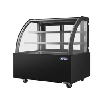 ATOSA CURVE BACK DOOR CAKE DISPLAY (BLACK) 312L (1500 X 660 X 1200 MM) WDG156D-B