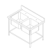 Custom Stainless Steel Double Bowl Sink Table